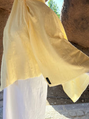 WOVEN BUTTER YELLOW DRAPE